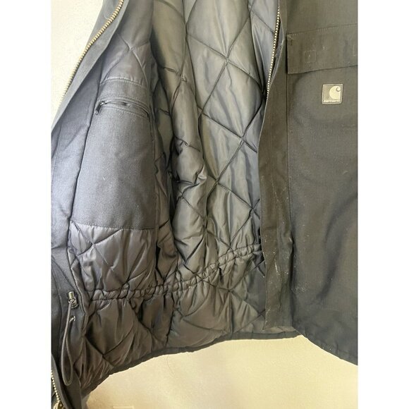 Carhartt Men’s Extremes C55 Black Artic Weight Lining Heavy Coat Jacket XL S - Picture 7 of 16